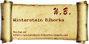 Winterstein Bíborka névjegykártya